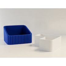 Gees Global 3d Baskı Fıstık Kasesi - Çift Hazneli Kabuk Ayırıcı Sunum Kasesi - Mavi Beyaz Gbzs Mavi - Beyaz