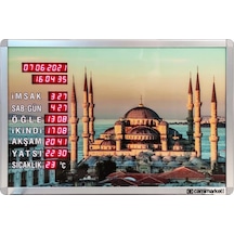 Ezan Okuyan Saat Sultan Ahmet Camii Baskılı