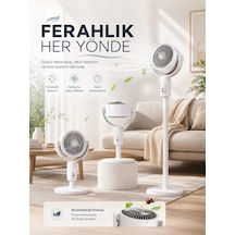 5 Kademeli Hız Ayarıyla Güçlü Hava Akışlı Dikey Vantilatör
