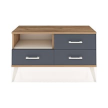 Arges Şifonyer Tek Raflı 3 Çekmeceli 88x30x48 Çam-aytaşı/antrasit Aytaşı/antrasit