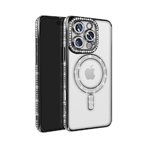 Apple iPhone Uyumlu 16 Pro Max Kılıf Joke Simli Magneticsafe Kılıf - Siyah Bzsxx00 1