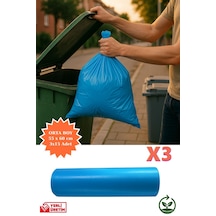 Premium Orta Boy Çöp Poşeti 55x60 Cm 3x15 Adet Ev Mutfak Banyo İş Ofis Avantajlı Ekonomik Paket