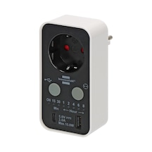 Brennenstuhl Countdown Serisi Led Ekranlı Usb Ve Type-c Grişli Zaman Ayarlı Priz Yok
