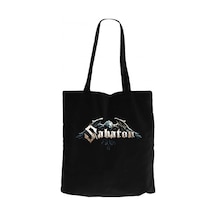 Sabaton Eagle Siyah Kanvas Bez Çanta Siyah