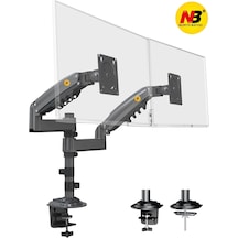 North Bayou Nb H180 Amortisörlü Profosyonel 17 "27" Monitör Stand Çift Monitör Desteği 2-12 Kg