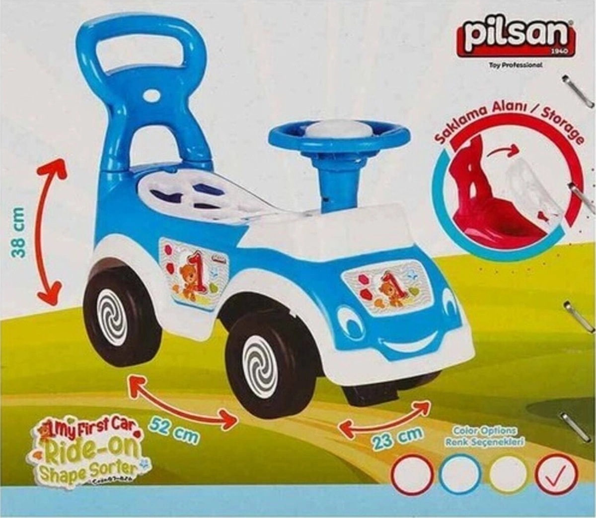 Pilsan Bultaklı Ilk Arabam Mavi -bebek Yürüme Yardımcısı Mavi