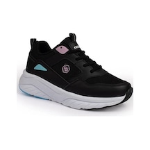 Queen Step 2110-26 Deri Anorak Anatomik Kadın Sneaker Siyah Pembe Siyah