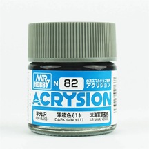 Mr.hobby N-082, 10 Ml. Dark Gray 1 Acrysion Maket Boyası Standart