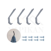 Dekoratif Gümüş Portmanto Askı Çelik - Metal Vestiyer Mont Çanta Ceket Şapka Eşya Askısı