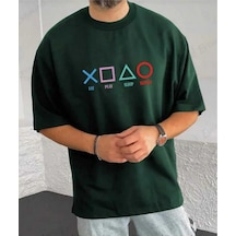 Kozia Outdoors Malkoçbey Play Game Baskılı Oversize Unisex Basic T-sihirt Yeşil