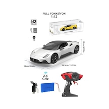 Uzaktan Kumandalı Şarjlı Işıklı Full Fonksiyon Maserati Mc20 Oyuncak Araba 27212 Beyaz Beyaz