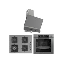 Ferre New Fryart - Steamart SC Wok Serisi Ultra Sessiz Gri  QEP64CPR-SC408-D082-SA Ankastre Set
