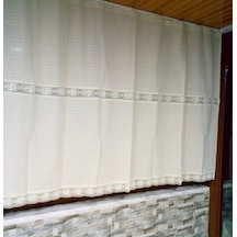 Buldan Perde Çift Dantelli Naturel (140X100)