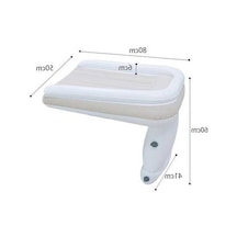 Wondernest Açık Hava Seyahat Bebek Şişme Yatak Araba/uçak Katlanır Yatak, Gri + Emniyet Kemeri Çok Renkli