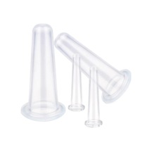 4 Adet Masaj Vakum Kavanoz Kutular Çukurluğu Silikon Kutular Yüz Masajı İçin Anti Selülit Kırışıklık Karşıtı Cihaz Masajı Çukurluğu Seti