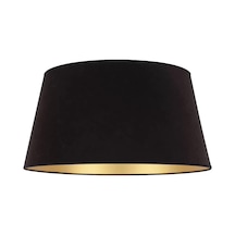 Levaillant Siyah-gold Konik Abajur Şapka Zarif Ve Sıcak Işık Etkisi, Üst 35 Cm/alt 40 Cm Çap Çok Renkli