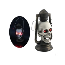 Kafatası Fener Işık Lambası Parti Dekorasyon Festivali Kaynağı Ev Prop Siyah