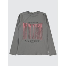 Civil Girls New York Baskılı 10-13 Yaş Sweatshirt Çok Renkli