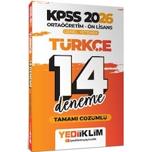 2026 Kpss Ortaöğretim Ön Lisans Genel Yetenek Türkçe Tamamı Çözümlü 14 Deneme Yediiklim Yayınları 2026 Kpss Ortaöğretim Ön Lisans Genel Yetenek Türkçe Tamamı Çözümlü 14 Deneme Yediiklim Yayınları