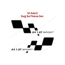 Audi A4 1.8T Sticker Audi A4 Kapı Altı Sticker Audi Oto Sticker
