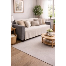 Livoras Home Bohem Çekyat Örtüsü Bej