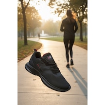 Enoch Erkek Koşu Ve Yürüyüş Spor Ayakkabı Hafif Fileli Sneaker Performans Serisi Siyah