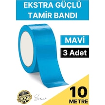 3 Adet 10 Mt Mavi Tamir Takviye Kapatıcı Güçlü Onarım Bandı Su Geçirmez Sızdırmaz Dayanıklı Çatlak