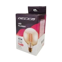 6w G95 Rustik Led Filamentli Ampul Sarı Işık 660 Lümen 2li Paket Diğer