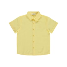 Civil Boys Basic Kısa Kol 6-9 Yaş Gömlek - Sarı Açık Sarı