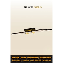 Cosmo Gold Led Tavan Avize Kumandalı Dim Edilebilir Aşağı Işık Sarı Işık