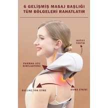 Ovmalı Ve Isıtmalı Masaj Aleti Boyun Sırt Bel Boyun Bej