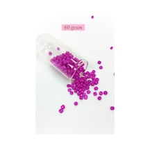 Dökme Cam Kum Boncuk Büyük Boy 6/0 4 Mm - 60 Gram - Fuşya - Bnc135