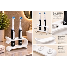 Oral-b İo3 Uyumlu Şarjlı Diş Fırçası Ve Başlık Standı Zyndo Beyaz