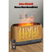 Hava Nemlendirici Alev Efektli Gece Lambası Koku Dağıtıcı Relax Aromaterapi Difüzör