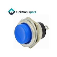 Elektronikport-16Mm Mavi Push Buton Metal Ds-212 Ic-180
