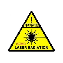 Lazer Radyasyon Üçgen Sticker Yapıştırması 15 Ve 7Cm 2Adet