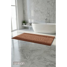 Zayn Vizon Ayak Havlusu - 70x130cm, 790gr, %100 Pamuk, Spa Ve Otel Banyo Paspası, Günlük Kullanıma Kiremit