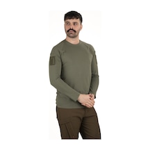 Taktik Uzun Kollu Cepli Tişört - Haki Erkek Outdoor & Güvenlik Giyim Haki