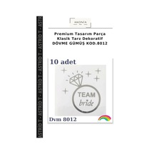 Premium Tasarım Parça Klasik Tarz Dekoratif Dövme Gümüş Kod.8012