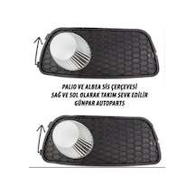 Fiat Palio Albea Ön Sis Far Kapağı Sisli Tip Yuvalı Sağ Sol Tk Siyah