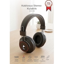 Delux Serisi Bluetooth Kulaklık Kafa Üstü Hd10 Siyah Taşınabilir Cihaz Ses Ekipmanı