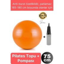 Svein 75 Cm Yoga Pilates Topu Ve Şişirme Pompası Hediye Denge Egzersiz Aerobik Jimnastik Reformer Spor Set