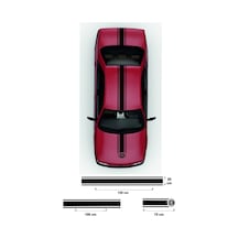Fiat 3 İçin Özel Yeni Uyumlu Aksesuar Kaput-tavan-bagaj Çift Şerit Oto Özel Yeni Sticker Siyah 20 120 Cm-20 100 Cm-75 20 Cm