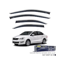 Niken Skoda Rapid Sedan 2013 Kromlu Cam Rüzgarlığı 4'lü - Ekolmaks