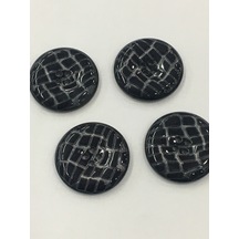 Rugan Düğme Kaban Düğmesi Büyük Boy 4 Lü Set Antrasit 4,5 Cm 5