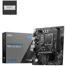 Msı Pro H610m-e Ddr5 5600mhz 1xvga 1xhdmı 1xm.2 Usb 3.2 Matx 1700p 12. / 13. Ve 14. Nesil İşlemci Uyumlu -56739