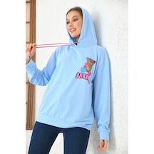Altamira Unisex Barrow Baskılı Oversize Kapşonlu Sweatshirt 001