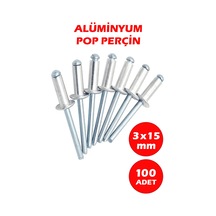 3x15 Alüminyum Pop Perçin 100 Adet