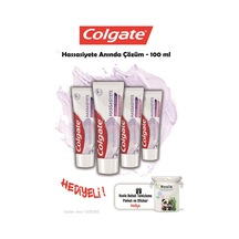 Colgate Hassasiyete Anında Çözüm Diş Macunu 4 x 100 ML + Rosie Pamuk