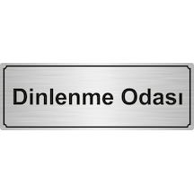 Dinlenme Odası Yönlendirme Levhası 7Cmx20Cm Gümüş Renk Metal